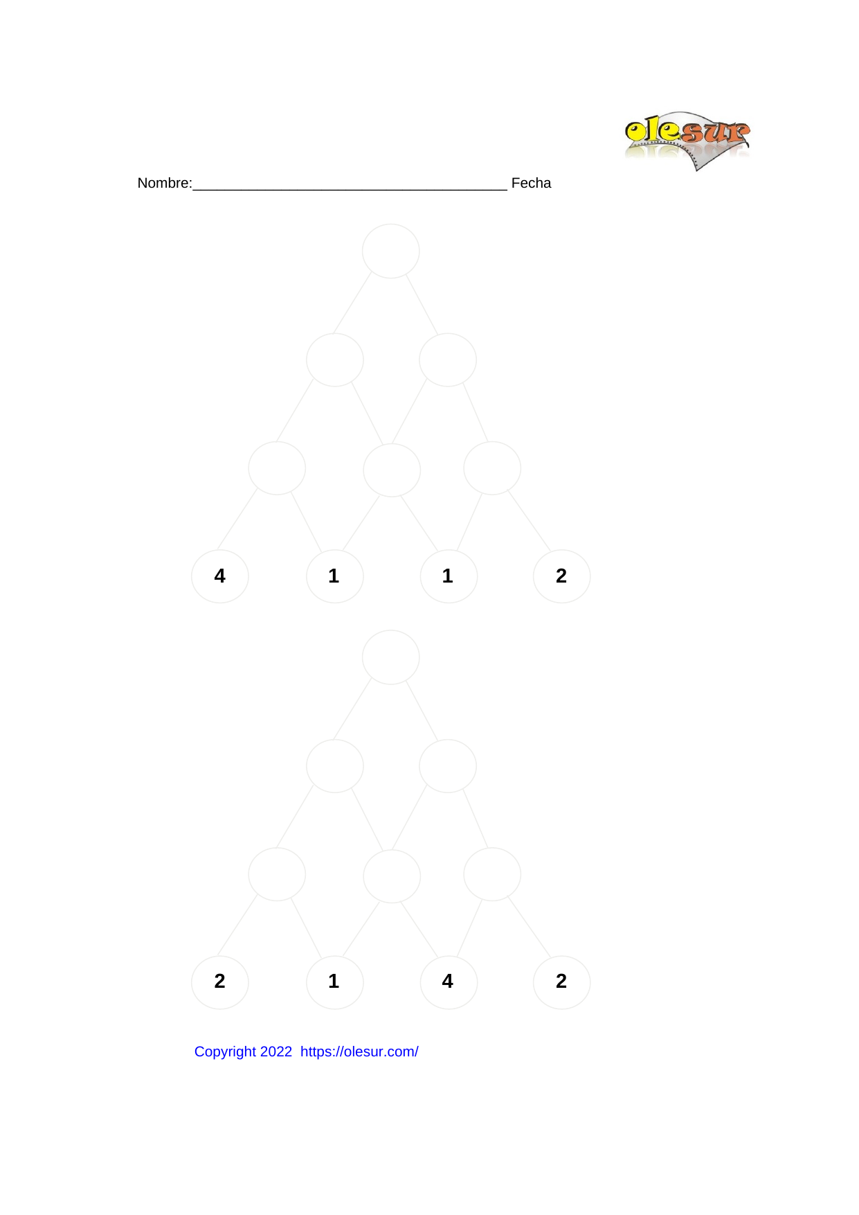 Descargar: Árboles matemáticos (pirámides matemáticas) . – olesur
