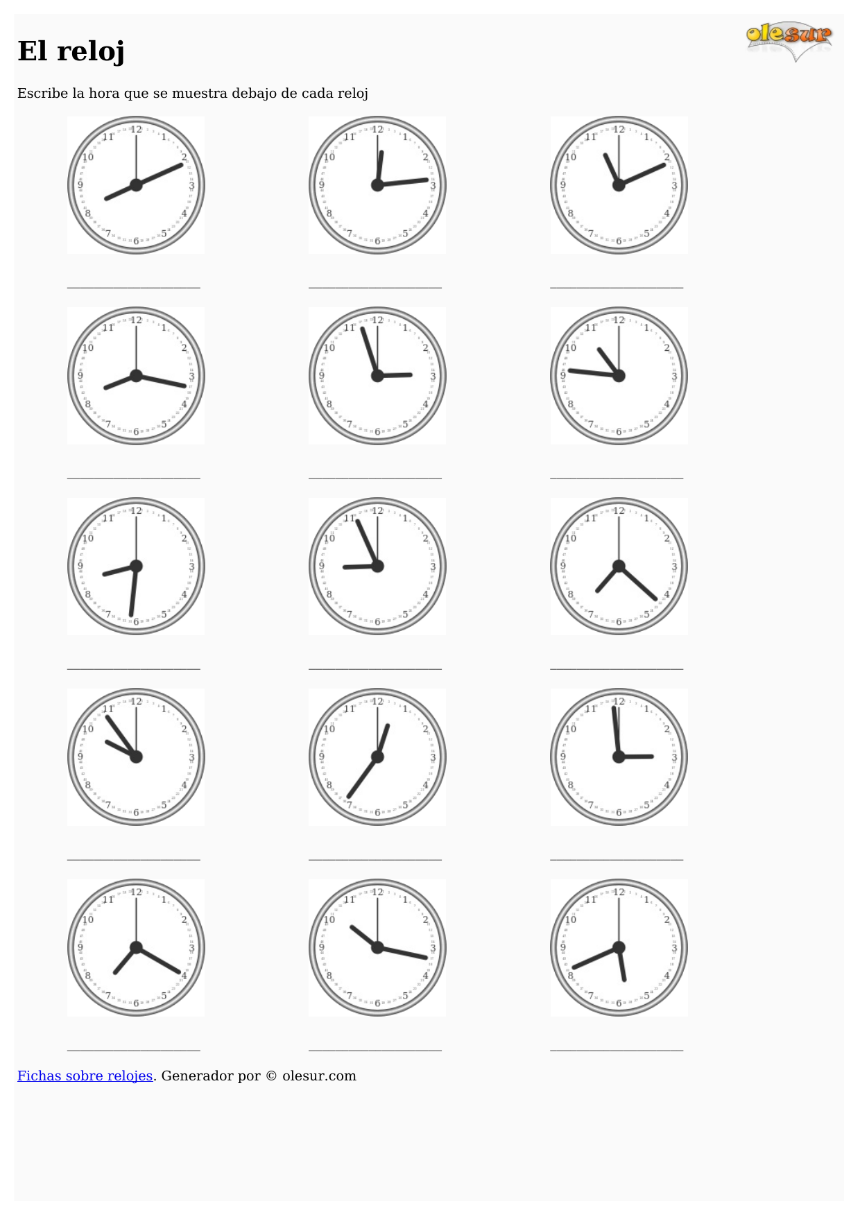 Descargar: Completa Relojes – Diferencias cada minuto – #9. – olesur