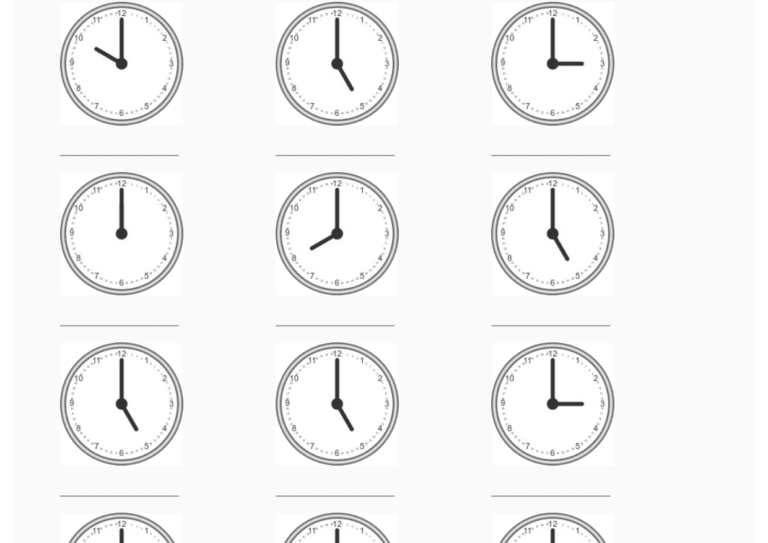Completa Relojes – diferencias cada hora – #17.