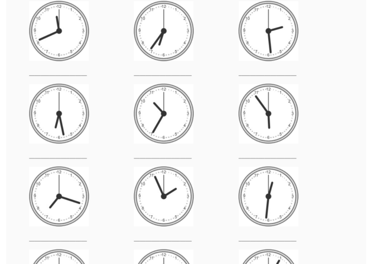 Completa Relojes – Diferencias cada minuto – #18.