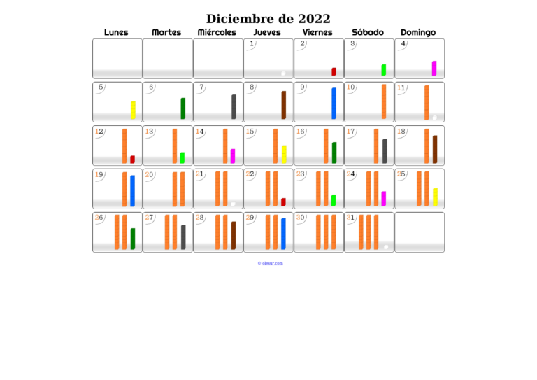 Calendario Matematico de Diciembre de 2022 con regletas cousienaire #16