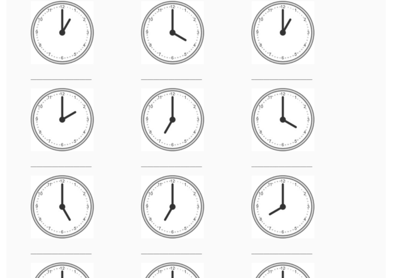 Completa Relojes – diferencias cada hora – #21.