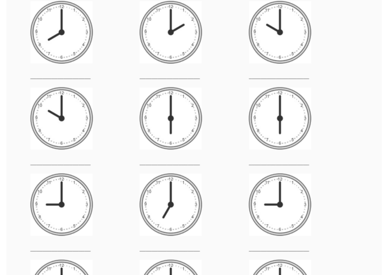 Completa Relojes – diferencias cada hora – #23.