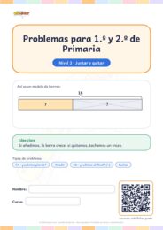 Problemas con modelo de barras 1.º y 2.º: Juntar y quitar