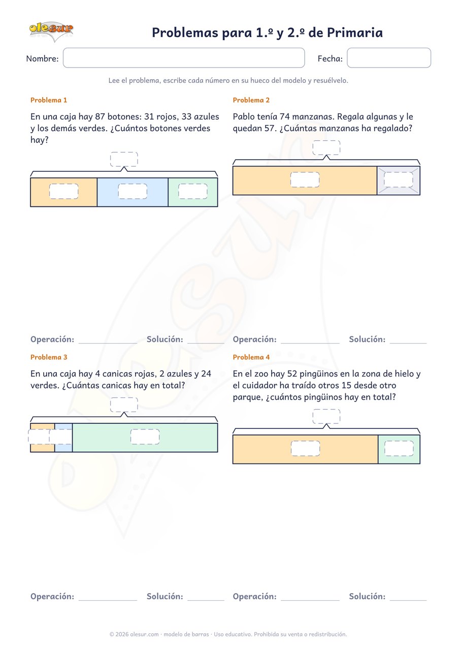 Ficha de problemas 1.º y 2.º