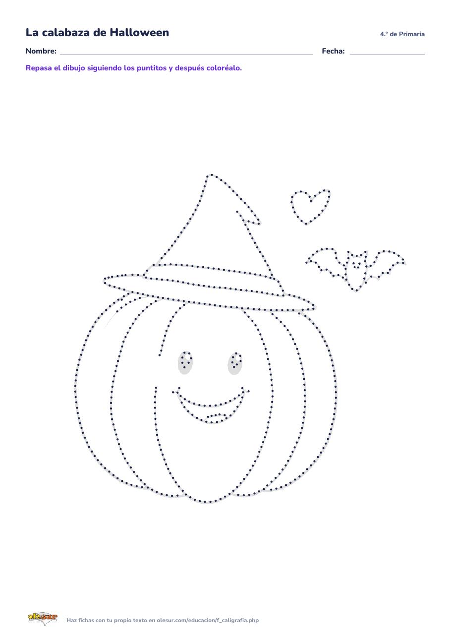Caligrafía Halloween: página 3