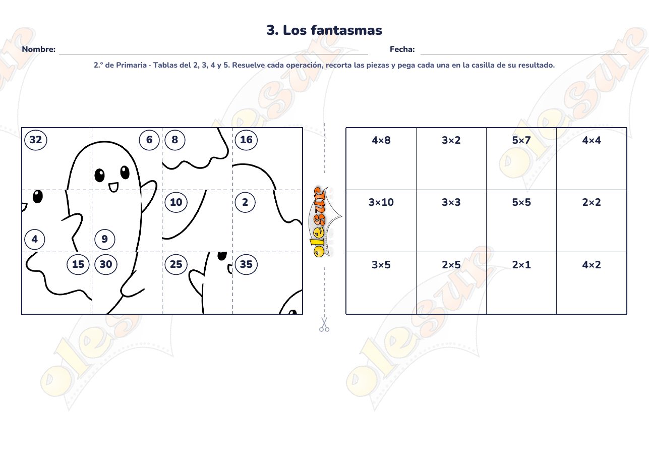 Puzle matemático: Los fantasmas