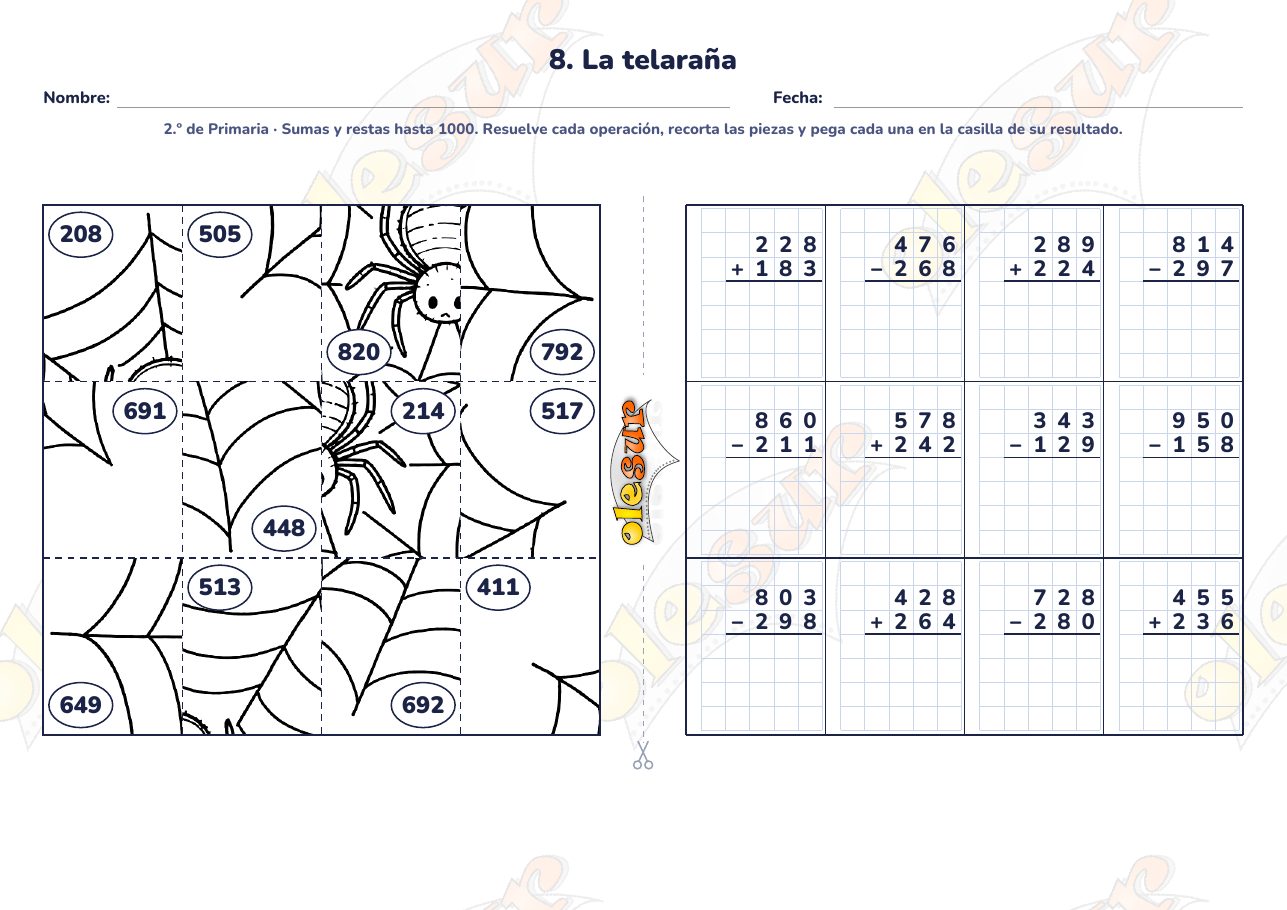 Puzle matemático: La telaraña