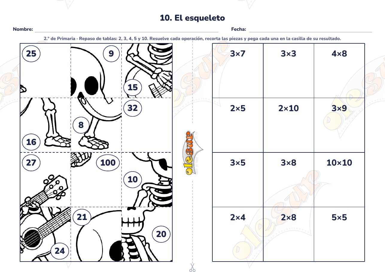 Puzle matemático: El esqueleto
