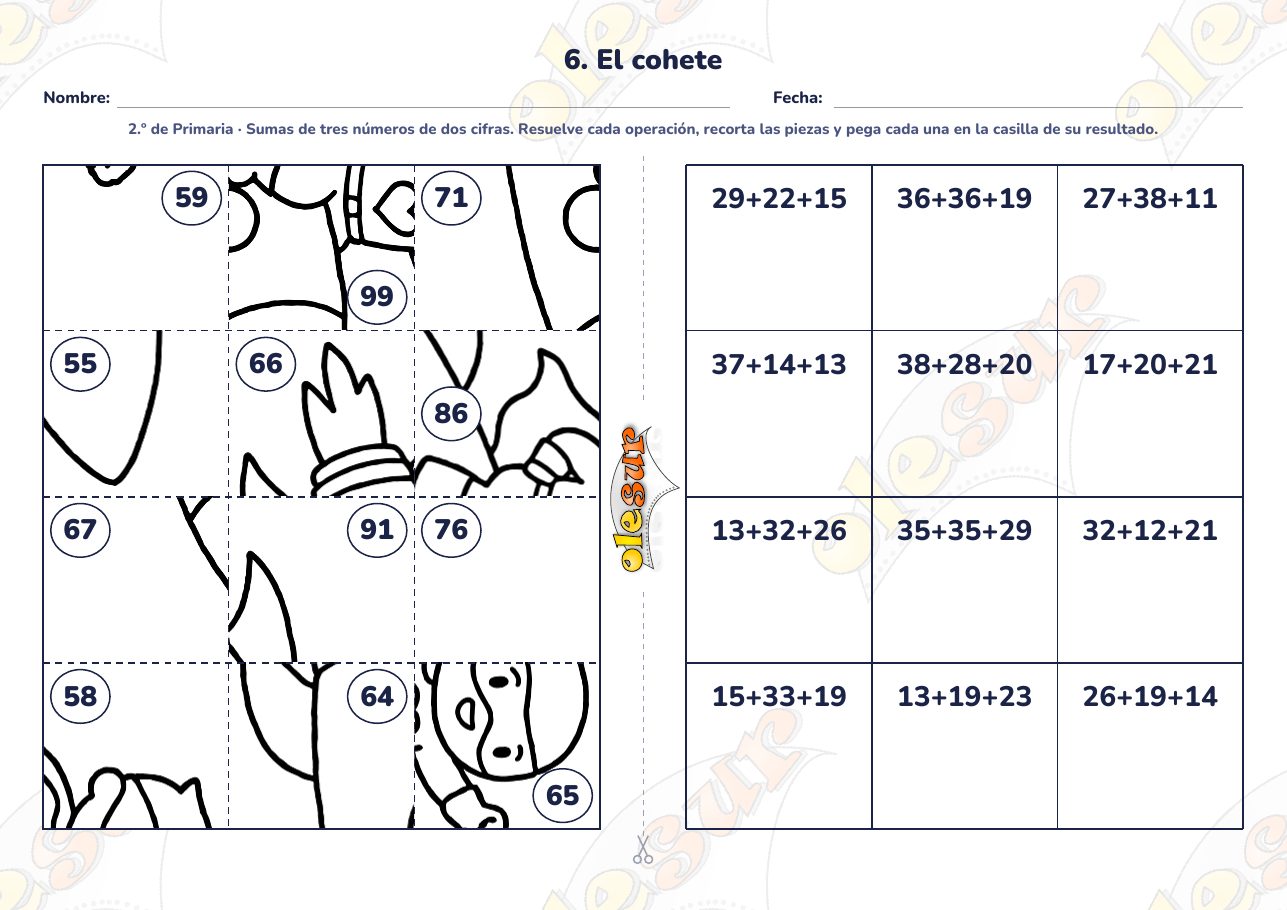 Puzle matemático: El cohete