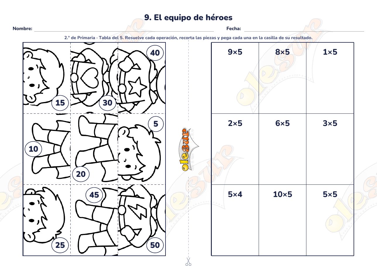 Puzle matemático: El equipo de héroes